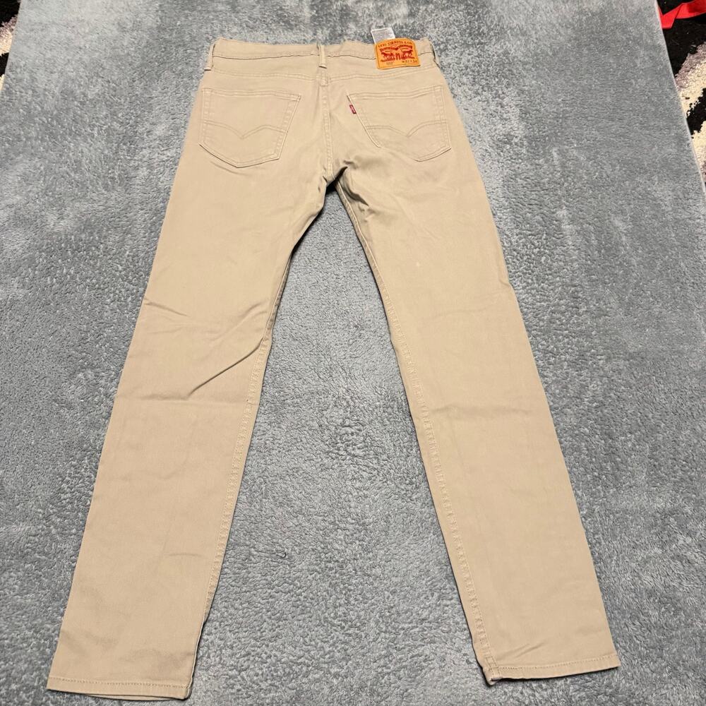 Levi's 502 Jeans Men 32 x34 Beige Taper Denim Stretch Comfort Mid Rise
